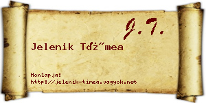 Jelenik Tímea névjegykártya