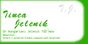 timea jelenik business card